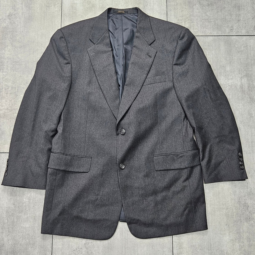 Hart Schaffner Marx Gold Trumpeter Blazer 40S Charcoal Gray Wool Sport Coat USA